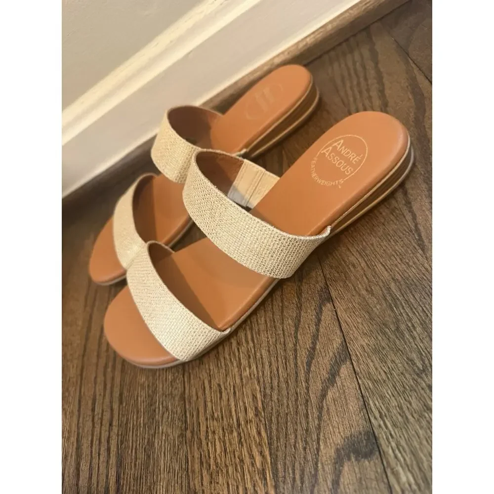 Andre Assous Women's Galia Sandal Natural Women's Sz 9 NEW - Picture 13 of 14